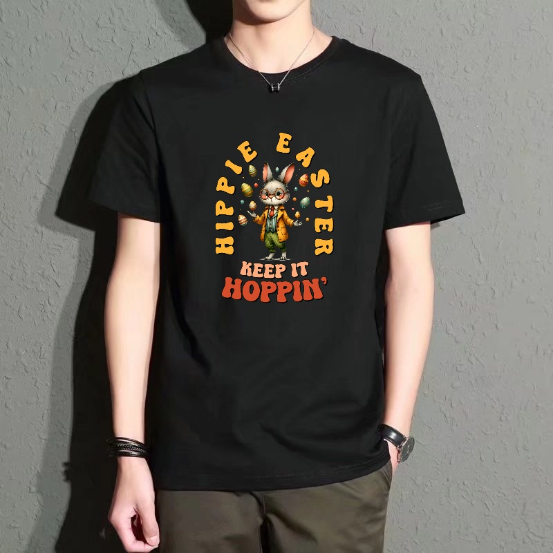 Men's Black Round-Neck Short-S - Men'S Fashion Easter บทวิจารณ์และราคา