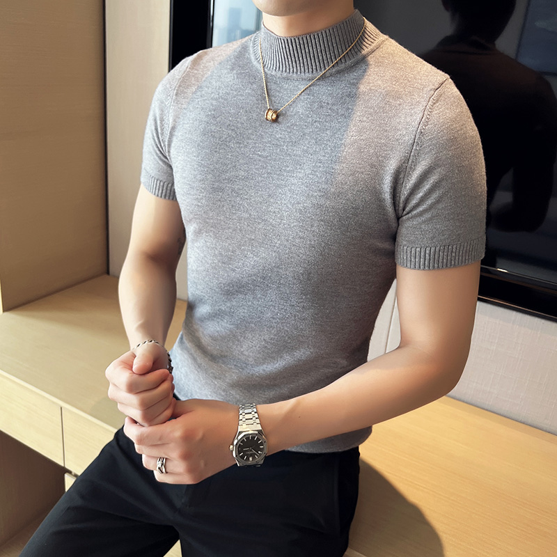 7 Colors Half High Collar Men  - Turtleneck Sweater Men บทวิจารณ์และราคา
