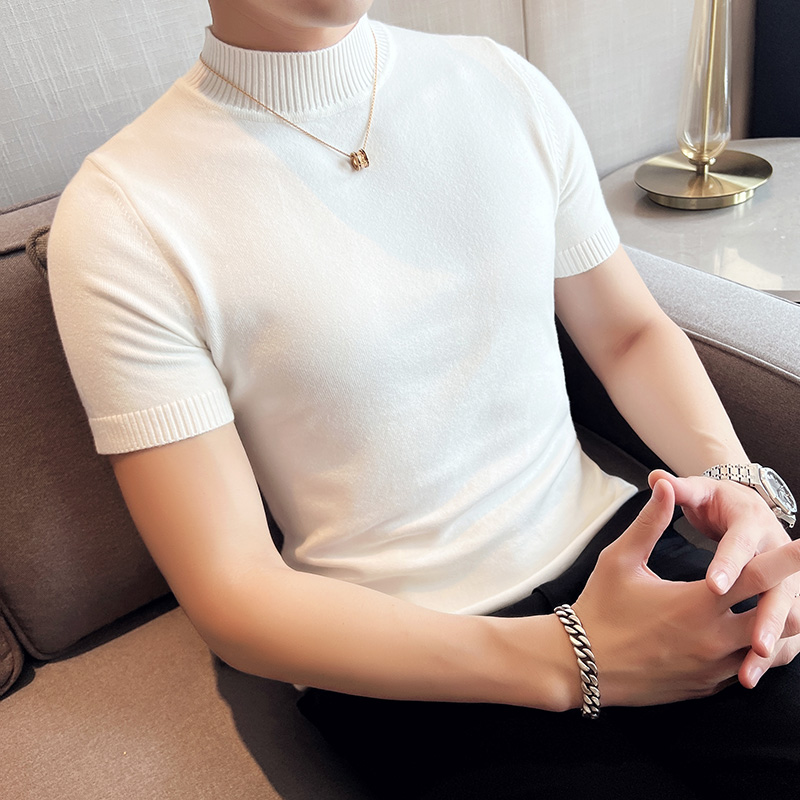 7 Colors Half High Collar Men  - Turtleneck Sweater Men บทวิจารณ์และราคา