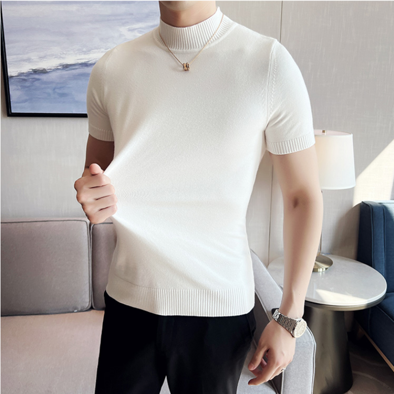 7 Colors Half High Collar Men  - Turtleneck Sweater Men บทวิจารณ์และราคา