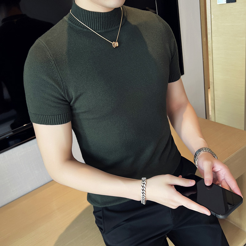 7 Colors Half High Collar Men  - Turtleneck Sweater Men บทวิจารณ์และราคา