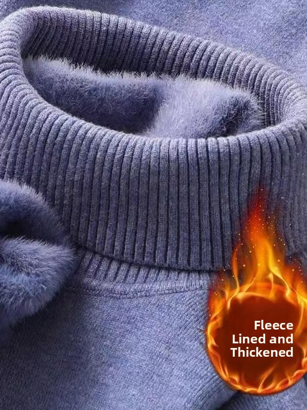 Men's Fleece Lined High Collar - Turtleneck Sweater Men บทวิจารณ์และราคา