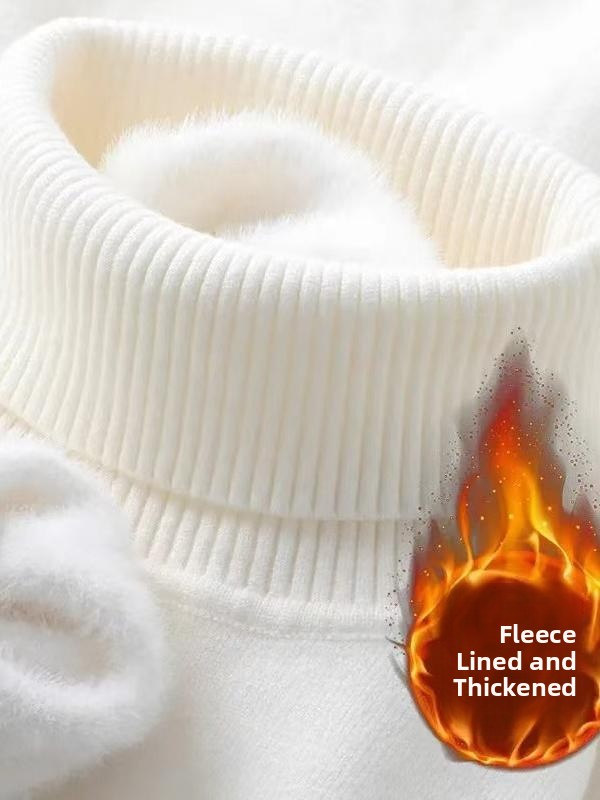 Men's Fleece Lined High Collar - Turtleneck Sweater Men บทวิจารณ์และราคา