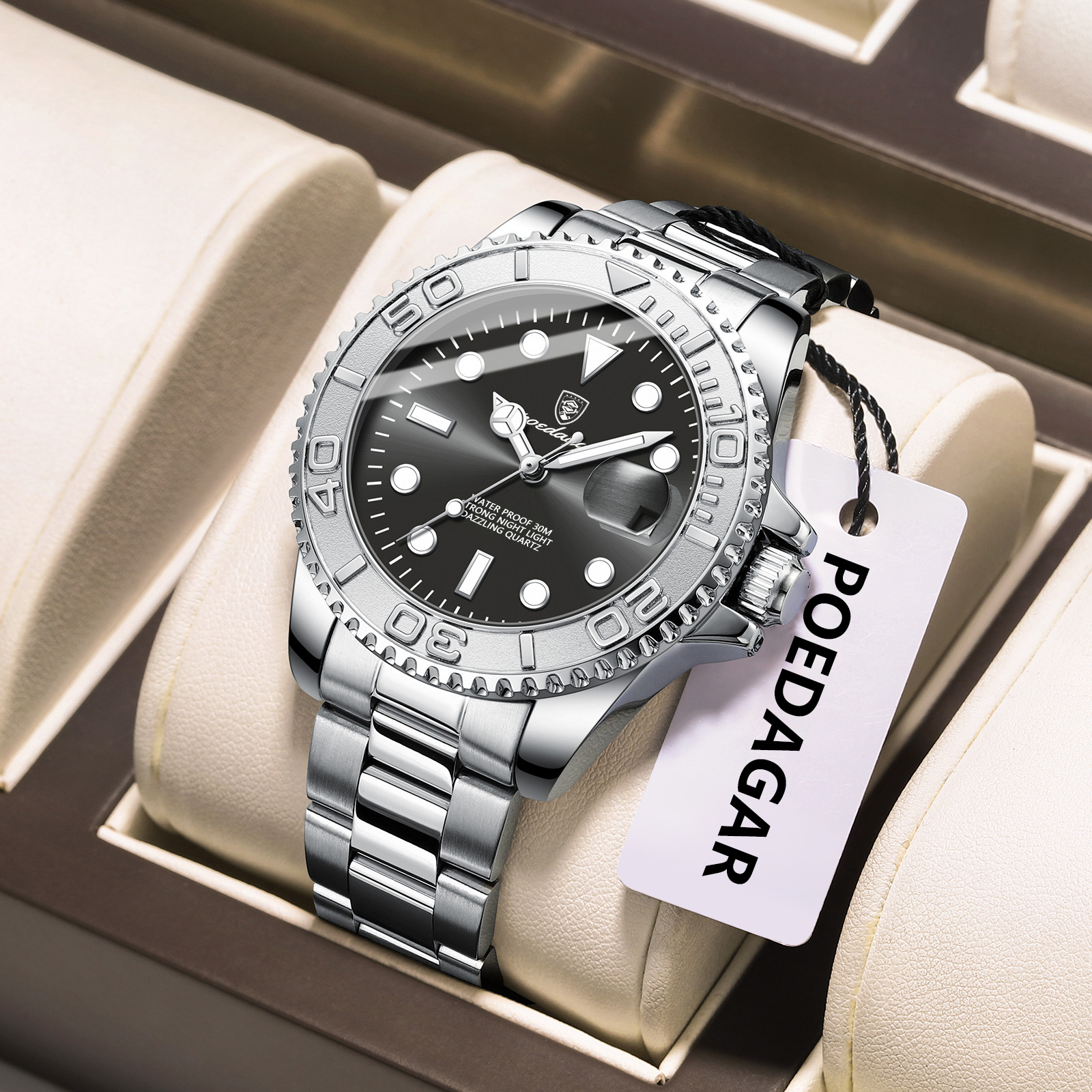 POEDAGAR Fashion Male Watch Lu - Men'S Fashion Box บทวิจารณ์และราคา