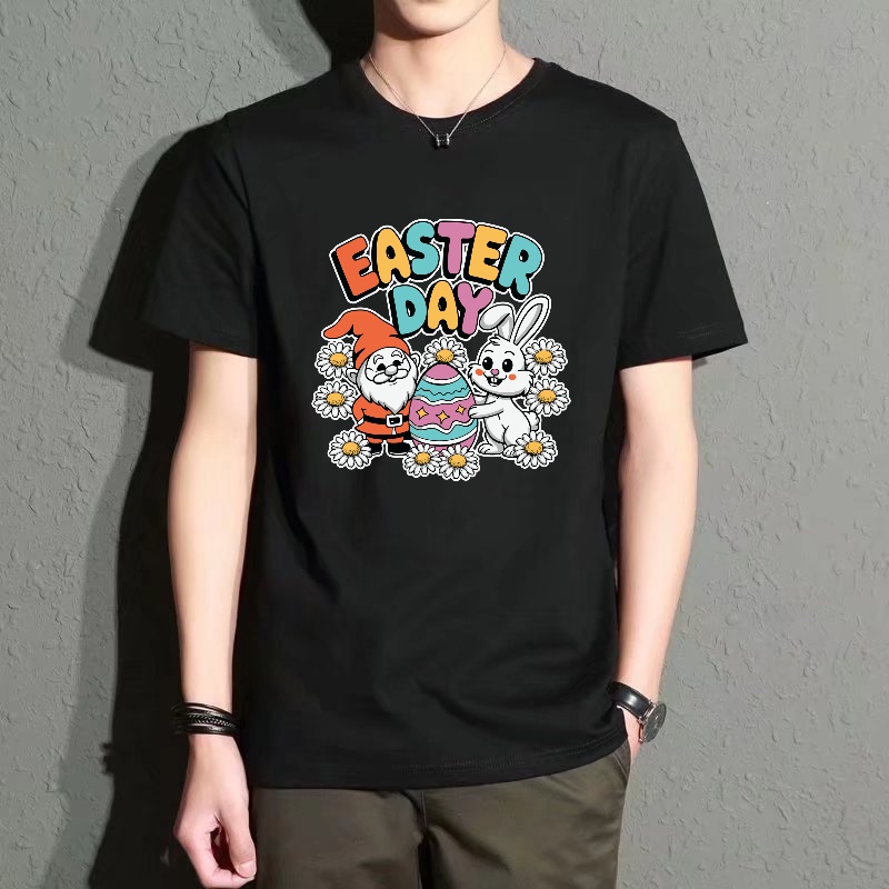 Men's Black Round-Neck Short-S - Men'S Fashion Easter บทวิจารณ์และราคา