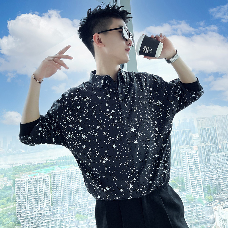 Men's Artistic Starry Flower P - Men'S Fashion For Hot Weather บทวิจารณ์และราคา
