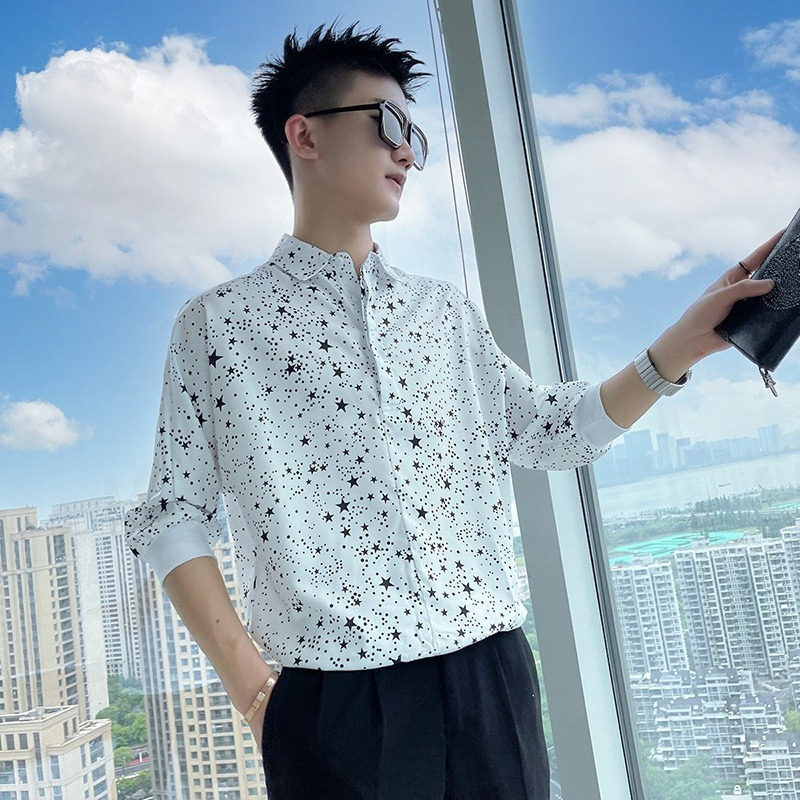 Men's Artistic Starry Flower P - Men'S Fashion For Hot Weather บทวิจารณ์และราคา