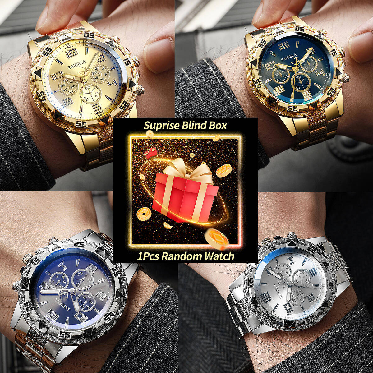 1PC Surprise Mystery Watch Bli - Men'S Fashion Box บทวิจารณ์และราคา