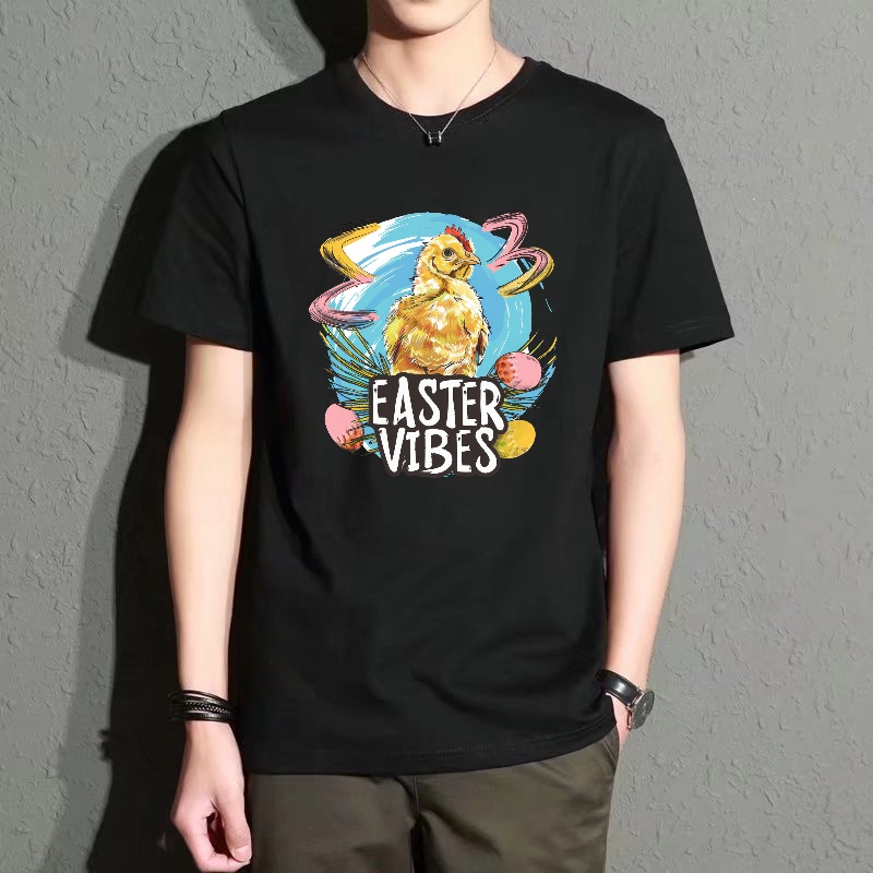Men's Black Round-Neck Short-S - Men'S Fashion Easter บทวิจารณ์และราคา