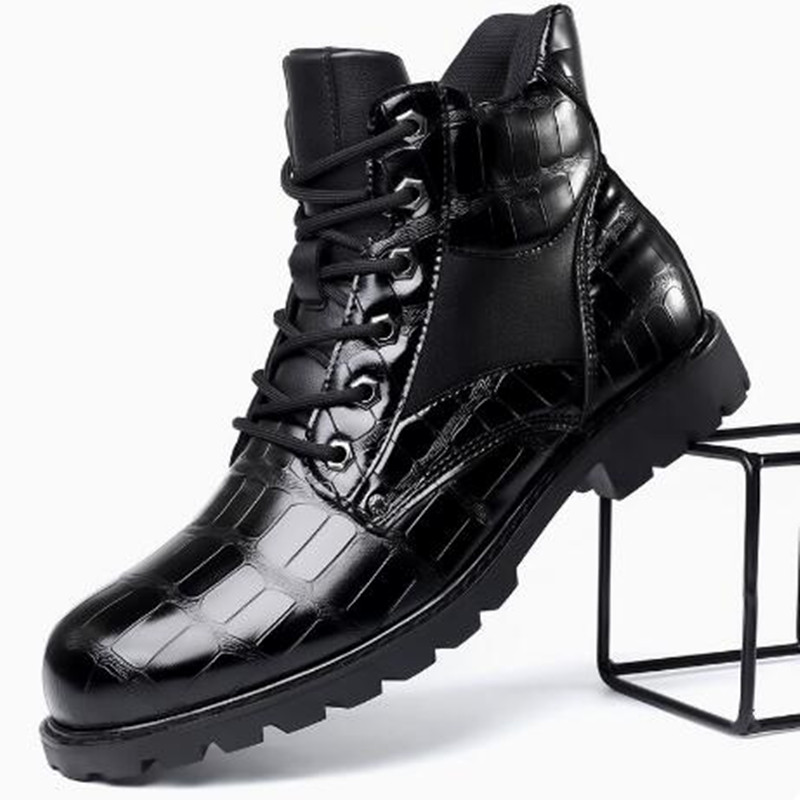 Brand Men Boots Grid Pattern S - Mens Fashion Zapatos บทวิจารณ์และราคา