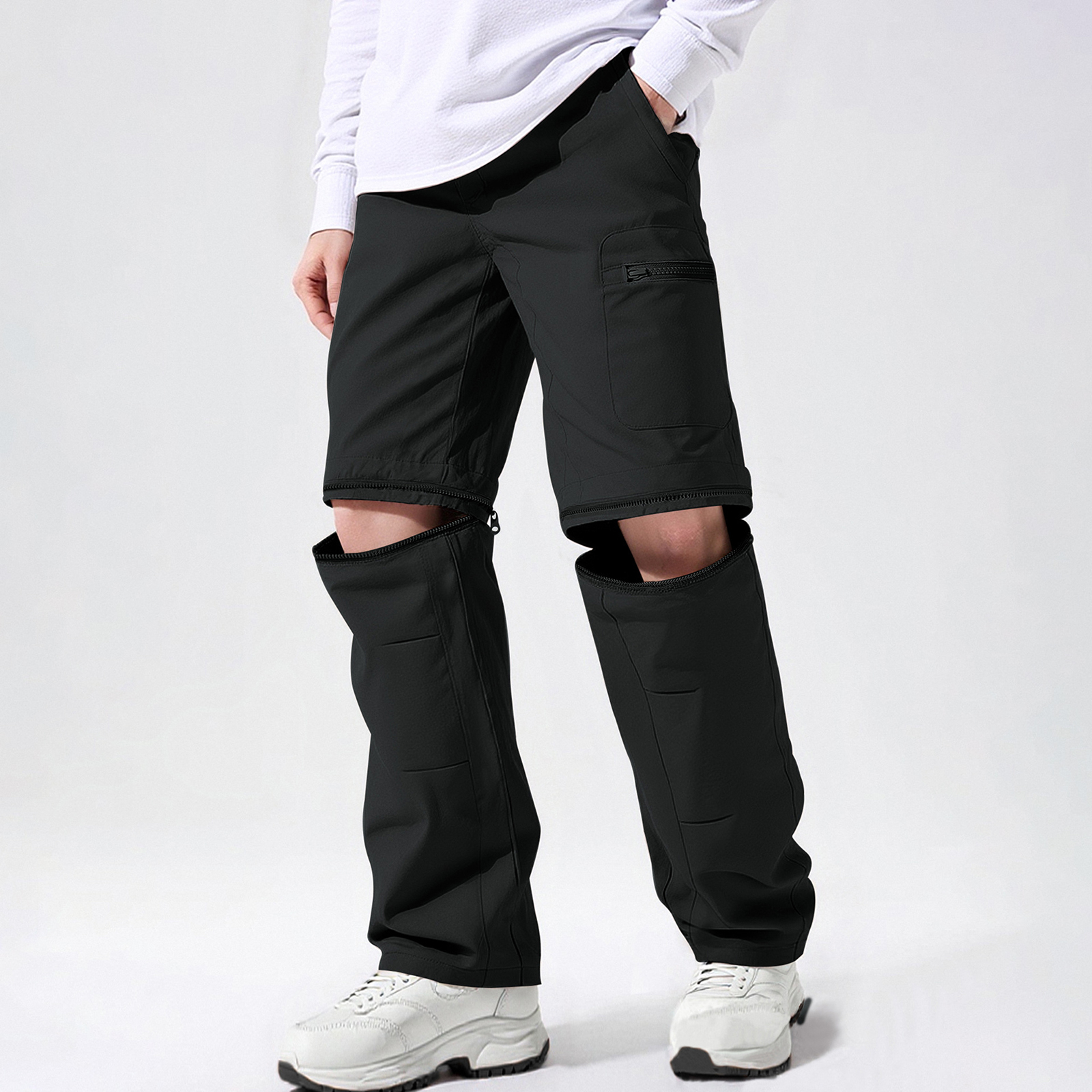 Men's Two-way Long Pants Mens  - Mens Fashion Cargo Pants บทวิจารณ์และราคา