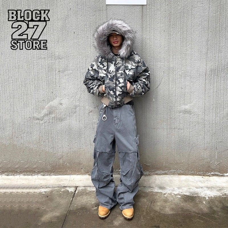Mens Jacket Washed Camouflage  - Mens Fashion Bomber Jacket บทวิจารณ์และราคา