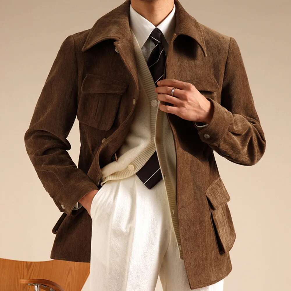 Luxury Italian Fashion Lapel T - Men'S Fashion For 60 Year Old บทวิจารณ์และราคา
