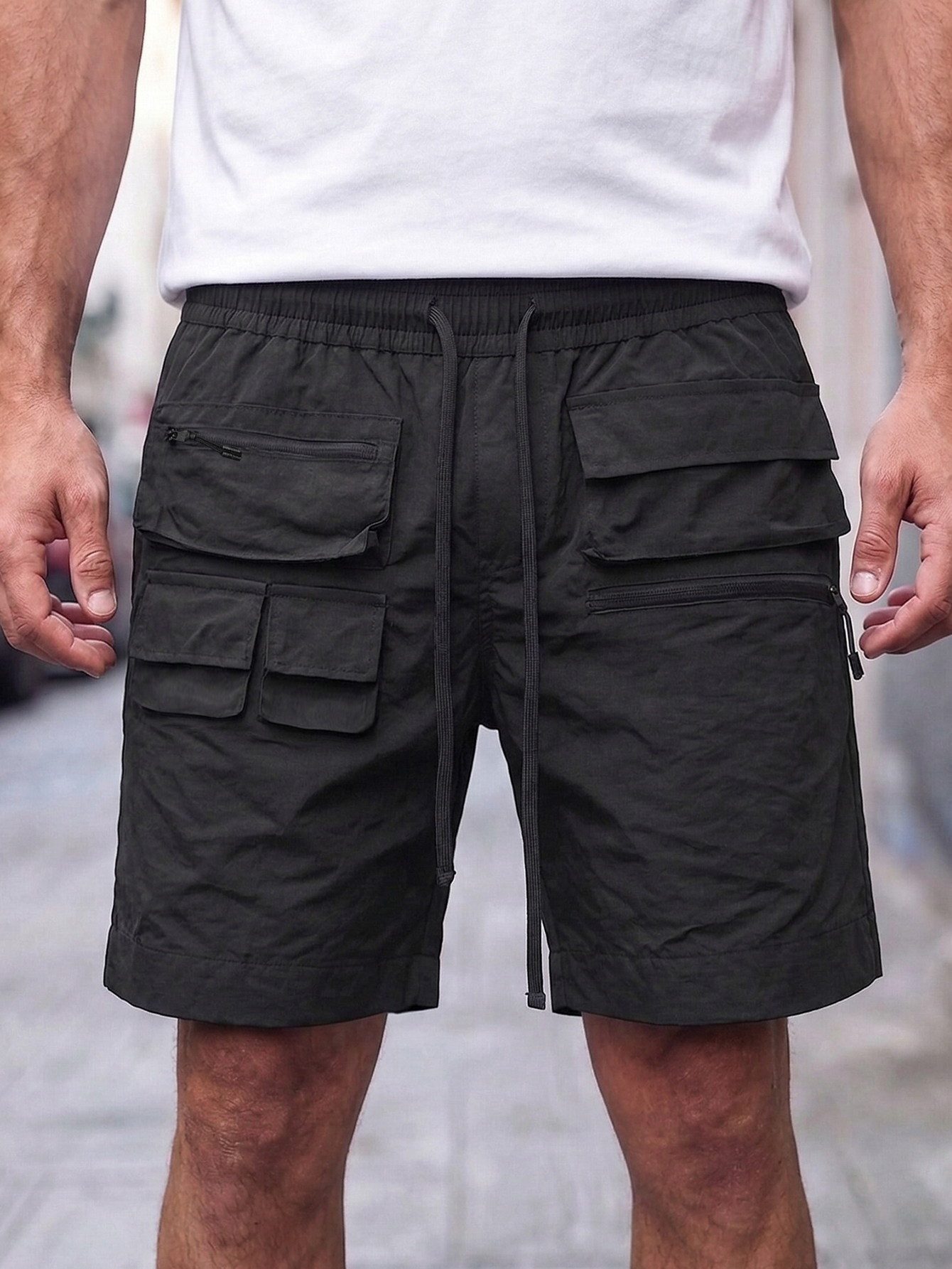 Men's Loose Drawstring Waist C - Mens Fashion Cargo Pants บทวิจารณ์และราคา